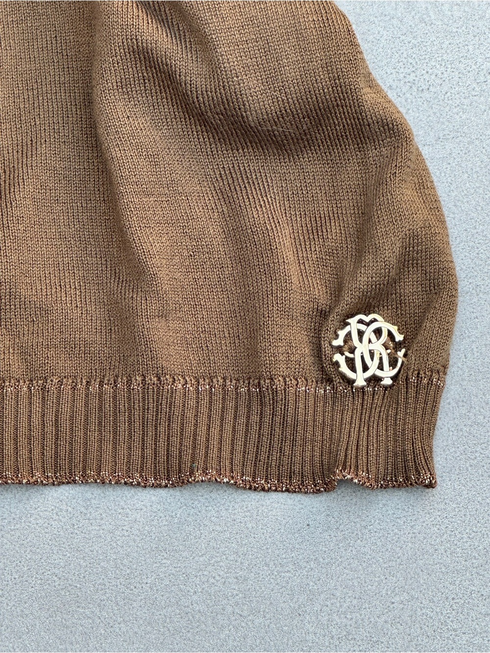 Roberto Cavalli Brown Sleeveless Knit Tank Top - Picture 3 of 4